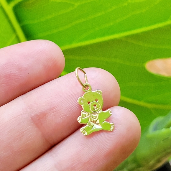 Vintage 9ct Gold Heart 9K 375 Teddy Bear Charm / Pendant - Picture 5 of 12